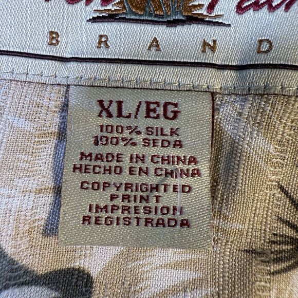 Seven‎ Palm Aloha Hawaiian XL Green Shirt Tiki Hula Wahine Floral Leaves - Picture 6 of 14